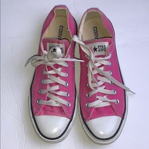 Fuchsia/Dark Pink Low Top Converse Sneakers